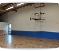 gymnasium basketball court hoops