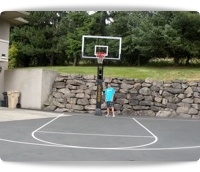adjustable hoops for basketball courts