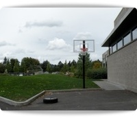 basketball court fixed height hoops